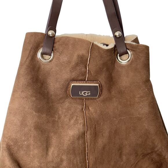 UGG Jane Shearling Brown Tote Bag - Picture 4 of 13
